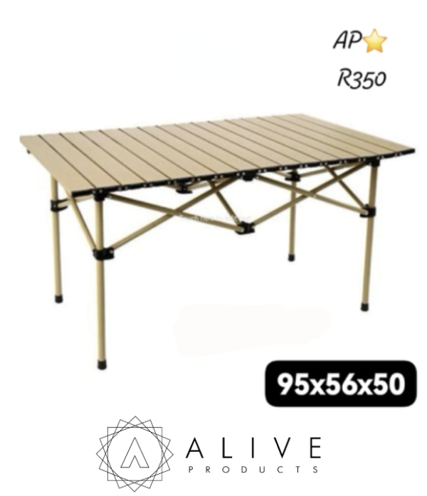 Outdoor almunium alloy folding dining table