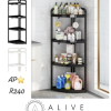 Multifunctional 4-tier rolling triangular storage rack