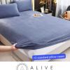 Velvet plush fitted bed sheet