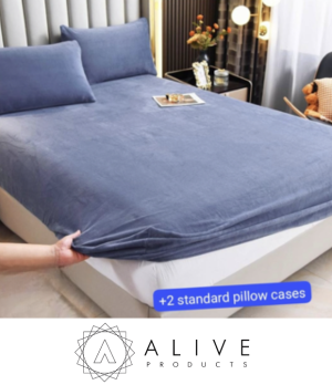 Velvet plush fitted bed sheet